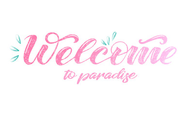 Vector text Welcome lettering