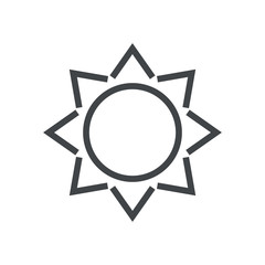 Line icon sun