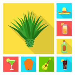 Vector design of party and celebration sign. Collection of party and Latin stock symbol for web.