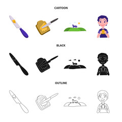 Vector design of creamy and product logo. Collection of creamy and farm stock symbol for web.