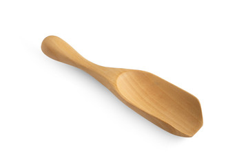 wooden spoon isolated on white background