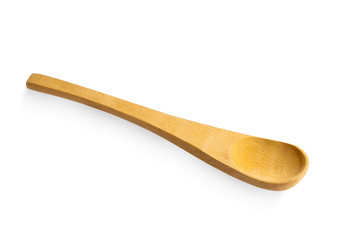 wooden spoon isolated on white background