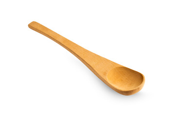 wooden spoon isolated on white background