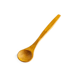 wooden spoon isolated on white background
