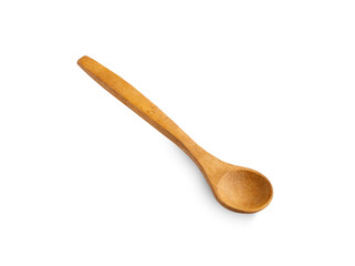 wooden spoon isolated on white background