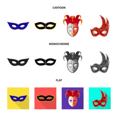 Isolated object of luxury and celebration symbol. Set of luxury and hide  vector icon for stock.