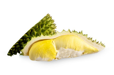 Durian and durian isolated on white background