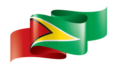 Guyana flag, vector illustration on a white background
