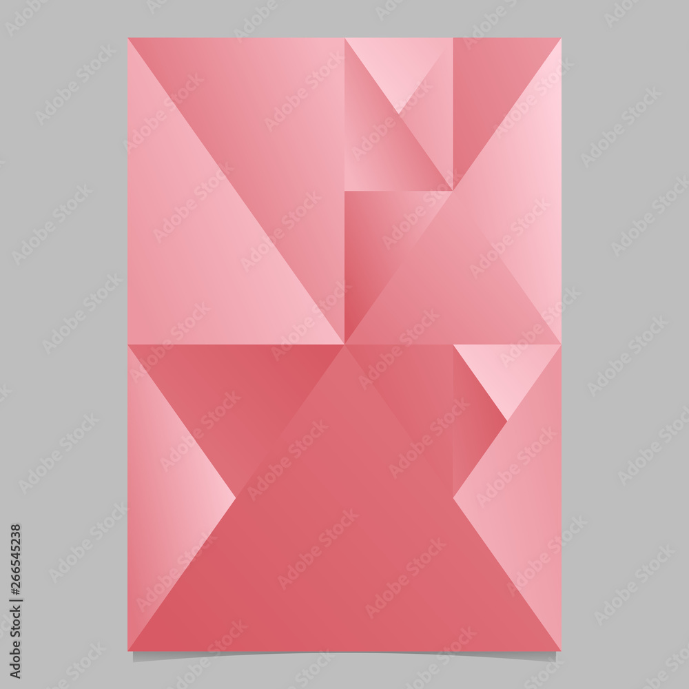 Poster gradient polygonal triangle flyer template - minimal abstract color vector brochure