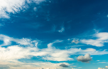 colorful dramatic sky with cloud at sunset