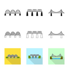 Isolated object of connection and design sign. Set of connection and side stock symbol for web.