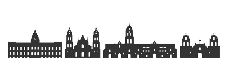 Obraz premium Bolivia logo. Isolated Bolivian architecture on white background