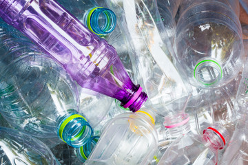 recycle plastic bottles. recycling To conserve the environment concept