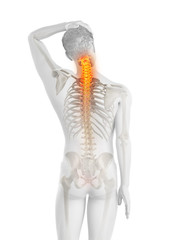 3d rendered medically accurate illustration of a man having acute back pain