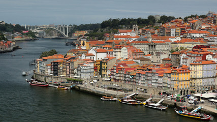 Fototapeta na wymiar Beautiful view from the bridge. Porto, Portugal