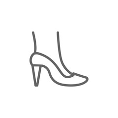 High heeled boots, Italy icon. Element of Italy icon. Thin line icon for website design and development, app development. Premium icon