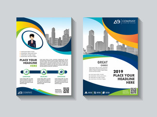 design cover poster a4 catalog book brochure flyer layout annual report business template