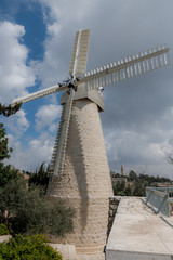Fototapeta na wymiar windmill is jerusalem israel