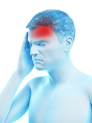 3d rendered medically accurate illustration of a painful head