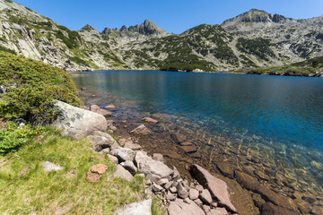 Fototapeta premium Amazing Landscape with Valyavishko Lake, Pirin Mountain, Bulgaria