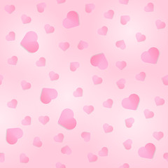 Cute pink heart vector background, illustration.Valentine's day concept.