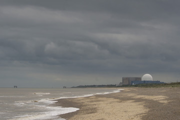 Sizewell B Nuclear Power Station view from minsmere suffolk