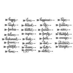 Arrow word quote vector graphic design