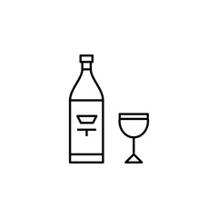 Russian, culture, vodka icon. Element of Russian culture icon. Thin line icon for website design and development, app development. Premium icon