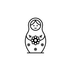 Russian, culture, doll, matrioshka icon. Element of Russian culture icon. Thin line icon for website design and development, app development. Premium icon