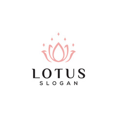 Fototapeta na wymiar lotus flower vector logo design