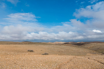 Morocco's Agafay desert near Marrakech. Empty, arid landscape.