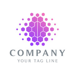 abstract brain logo template with a modern and cool design