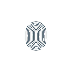 Finger print vector icon simple illustration isolated on white background