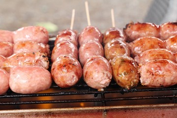 grilled sausage asia delicious at street food