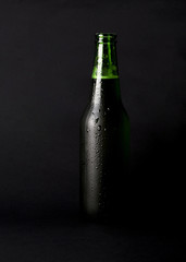 Black beer bottle