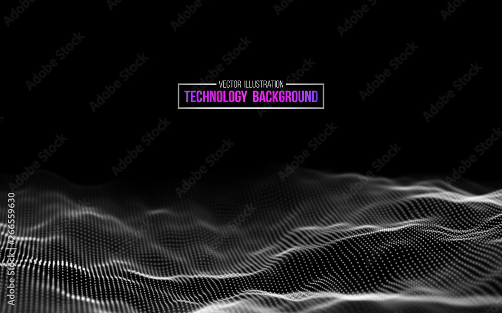 Poster abstract technology background. background 3d grid.cyber technology ai tech wire network futuristic 