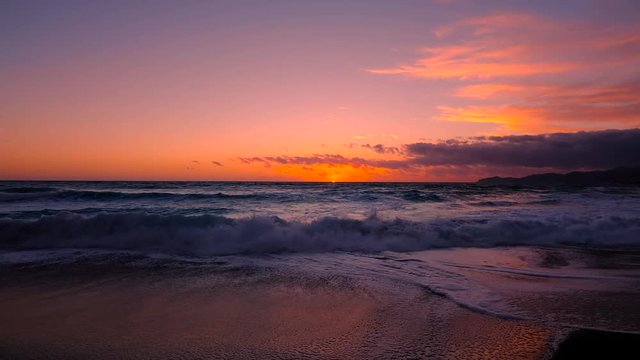Sea sunset at the beach, Sardegna, Italy