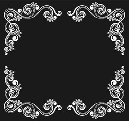 Decorative frame with floral pattern