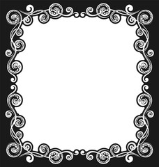 Decorative frame with a pattern in vintage style