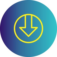Down Direction Arrow Icon For Your Project