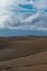 Morocco's Agafay desert near Marrakech. Empty, arid landscape.