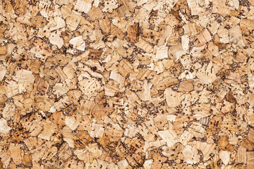 Brown cork board flat texture. Empty copy space noticeboard backdrop for graphic design.