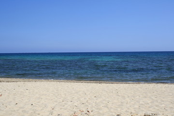 sea and white sand in Tunisia