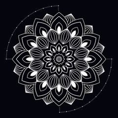 Mandala vector illustration. Circle ethnic decorative ornament.