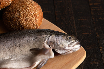 Whole Rainbow Trout on a Platter