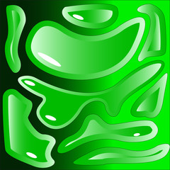 abstraction beautiful oil green drops