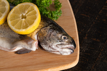 Whole Rainbow Trout on a Platter
