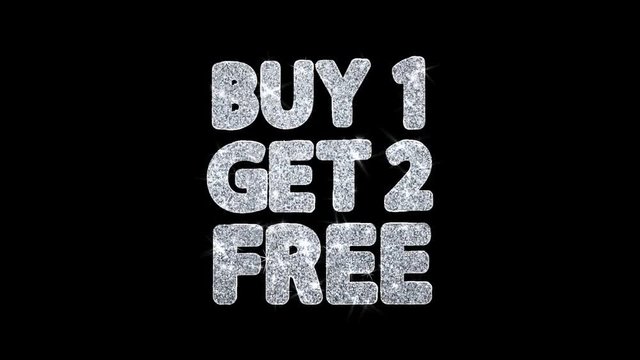 Buy 1 Get 2 Free Blinking Text Greetings card Abstract Blinking Sparkle Glitter Particle Looped Background. Gift, card, Invitation, Celebration, Events, Message, Holiday Festival