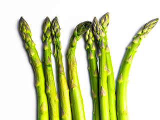 Asparagus on white background