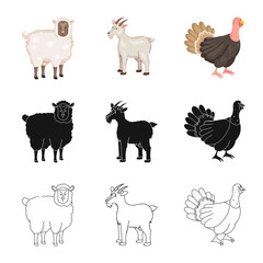 Vector design of breeding and kitchen  symbol. Collection of breeding and organic  stock symbol for web.